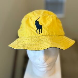 Ralph Lauren Yellow Bucket Hat with Logo